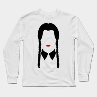 og wednesday addams outline Long Sleeve T-Shirt